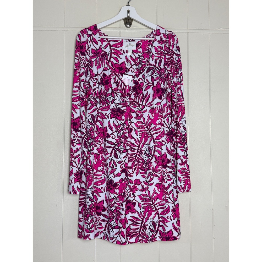 Lilly Pulitzer Womens Anne Skirted Floral Romer Preppy Pink Size L Coastal Boho - Picture 3 of 9